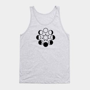 Moon Cycle - Black Tank Top